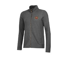 Shop Womens Harvard Crimson Grey Gear for Sports Relaxed Luxe Long Sleeve Full Zip Jacket